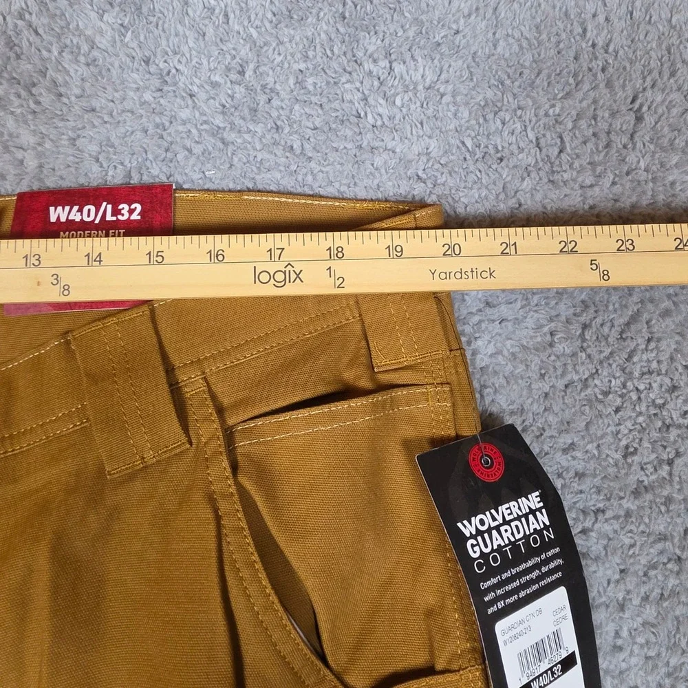 Wolverine Guardian Cargo Pant Mens 40x32 Cedar New Stretch Canvas Cotton‎ Work